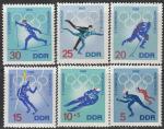 ГДР 1968 год. Зимние Олимпийские игры в Гренобле, 6 марок 