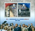 Бенин 2019 год. 50 лет миссии "Аполлон 11", малый лист