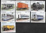 Никарагуа 1983 год. Железнодорожные вагоны. 7 гашеных марок.