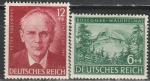 Рейх 1943 год, П. Розеггер и дом, где он родился, 2 марки (наклейка)