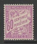 Монако 1934 год. Доплатная марка. Цифровой рисунок, 1 марка (наклейка)