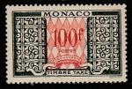 Монако 1957 год. Доплатная марка. Номинал и орнамент, 1 марка.