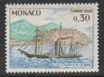 Монако 1969 год. Доплатная марка. Почтовый транспорт. Пароход "Чарльз III", 1 марка.
