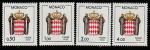 Монако 1986 год. Национальный герб. Доплатные марки, 4 марки.