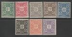 Французский Бенин (Дагомея) 1914 год. Доплатные марки. Орнамент, 8 марок (наклейка)