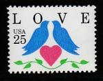 США 1990 год. Поздравительная "LOVE", 1 марка 