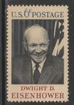 США 1969 год. Смерть 34 Президента США Дуайта Эйзенхауэра, 1 марка 