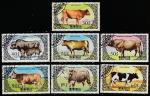 Монголия 1985 год. Племенное скотоводство, 7 гашёных марок 