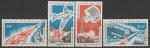 ЦАР 1972 год. Национальная филвыставка "CENTRAPHILEX-72" в Банги. Авиация и космос, 4 гашёные марки (без 2-х, только "авиа")