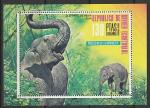Экваториальная Гвинея 1976 год. Млекопитающие Азии. Индийский слон, блок (гашёный)