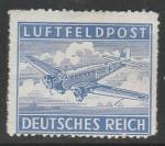 Германия (Рейх) 1942 год. Фельдъегерская почта. Самолет, 1 марка (наклейка)