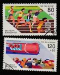 ФРГ 1986 год. Чемпионат Европы по легкой атлетике в Штутгарте. 2 марки (гашёные)