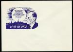 Немаркированный конверт. Визит Франсуа Миттерана в Эстонию, 1992 год (синий)