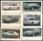 Набор календариков 1991/1992 год. Автомобили, 10 штук.