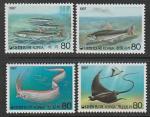 Южная Корея 1987 год. Морская и речная фауна, 4 марки (184.1527)