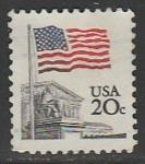 США 1981 год. Государственный флаг, 1 марка.