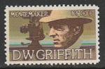 США 1975 год. Американский кинорежиссёр Дэвид Хорк Гриффит, 1 марка.