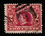 США 1909 год. Американский политик Уильям Генри Сьюард, 1 марка (гашёная)