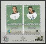 Конго 2019 год. Члены экипажа "Аполлона-15": Дэвид Скотт и Джеймс Ирвин, малый лист.