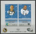 Конго 2019 год. Члены экипажа "Аполлона-12": Чарльз Конрад и Алан Бин, малый лист.