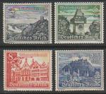 Германия (Рейх) 1939 год. Ландшафты, замки, 4 марки из серии (наклейка)
