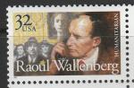 США 1997 год. Шведский дипломат Рауль Валленберг, 1 марка.