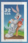 США 1997 год. Герой американских мультфильмов и комиксов кролик Багз Банни, 1 марка (самоклейка)
