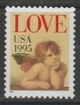 США 1995 год. Поздравительная марка. "Love", 1 марка.