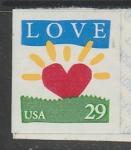 США 1994 год. Поздравительная марка. "Love", 1 марка (самоклейка)