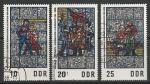 ГДР 1968 год. Витражи, 3 марки (гашёные)