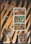 КНДР 1982 год. Тигрята, гашеный блок