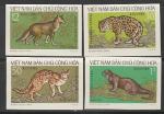 Вьетнам 1973 1972 год. Дикие животные, 4 б/зубц. марки.