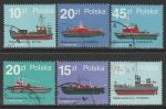 Польша 1988 год. Корабли, 6 марок (гашёные)