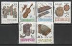 Польша 1984 год. Музыкальные инструменты, 6 марок (гашёные)