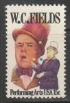США 1980 год. Американский комик Уильям Клод Филдс, 1 марка.
