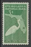 США 1947 год. Национальный парк Эверглейдс во Флориде, 1 марка.