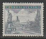 ЧССР 1953 год. Стандарт. Прага, 1 марка (наклейка)