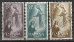Испания 1957 год. Французская монахиня Маргарита Мария Алакок, 3 марки (гашёные)
