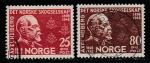 Норвегия 1948 год. Дипломат Аксель Хейберг, 2 марки (гашёные)