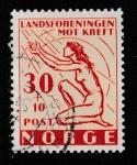 Норвегия 1953 год. Национальная ассоциация по борьбе с раком, 1 марка (гашёная)