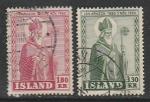 Исландия 1950 год. Поэт Йоун Арасон, 2 марки (гашёные)