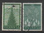 Исландия 1957 год. Стандарт. Восстановление лесов, 2 марки (гашёные)