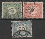 Нидерланды 1921/1922 год. Стандарт. Номинал в овале, 3 марки (гашёные)