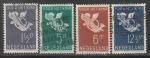 Нидерланды 1936 год. Ангел с почтовым рожком, 4 марки (гашёные)