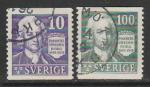 Швеция 1938 год. Учёный Эммануил Сведенборг, 2 марки (гашёные)