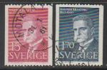 Швеция 1960 год. Политик Карл Яльмар Брантинг, 2 марки (гашёные)
