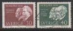 Швеция 1966 год. Нобелевские лауреаты 1906 года, 2 марки (гашёные)