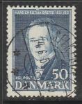 Дания 1951 год. Физик Ханс Кристиан Эрстед, 1 марка (гашёная)