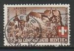 Швейцария 1939 год. Замок Лаупен, 1 марка (гашёная)