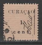 Кюрасао 1918 год. Стандарт с прилагаемым именем почтмейстера, 1 марка (гашёная)